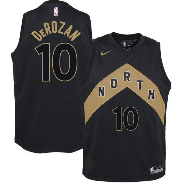 Raptors 10 DeMar DeRozan Black City Edition Nike Swingman Jersey