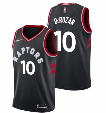 Raptors 10 DeMar DeRozan Black Nike Swingman Jersey(Without The Sponsor's Logo)