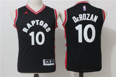 Raptors 10 DeMar DeRozan Black Youth Swingman Jersey