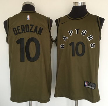 Raptors 10 DeMar DeRozan Olive Nike Swingman Jersey
