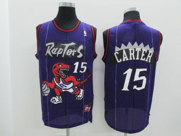 Raptors 15 Vince Carter Purple Hardwood Classics Jersey