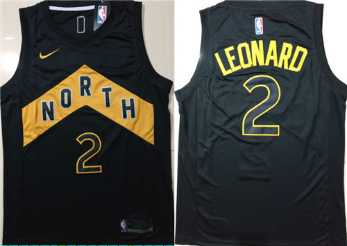 Raptors 2 Kawhi Leonard Black City Edition Nike Swingman Jersey