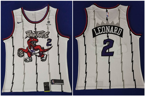 Raptors 2 Kawhi Leonard White Nike Swingman Jersey