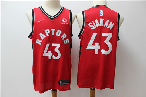 Raptors 43 Pascal Siakam Red Nike Swingman Jersey