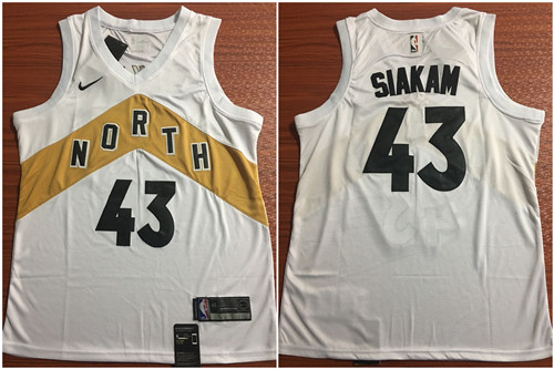 Raptors 43 Pascal Siakam white Nike Swingman Jersey