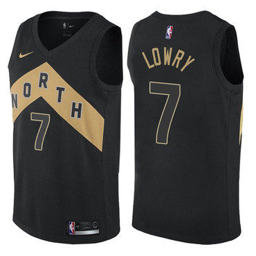 Raptors 7 Kyle Lowry Black City Edition Nike Swingman Jersey