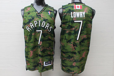 Raptors 7 Kyle Lowry Camo Canada Flag Swingman Jersey