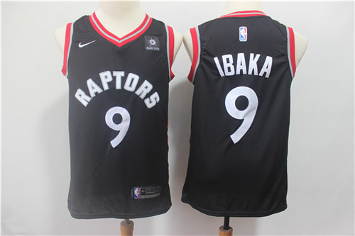 Raptors 9 Serge Ibaka Black Nike Swingman Jersey