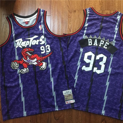 Raptors 93 Bape Purple 1998-99 Hardwood Classics Jersey