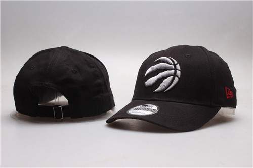 Raptors Team Logo Black Peaked Adjustable Hat YP