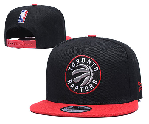Raptors Team Logo Black Red Adjustable Hat TX