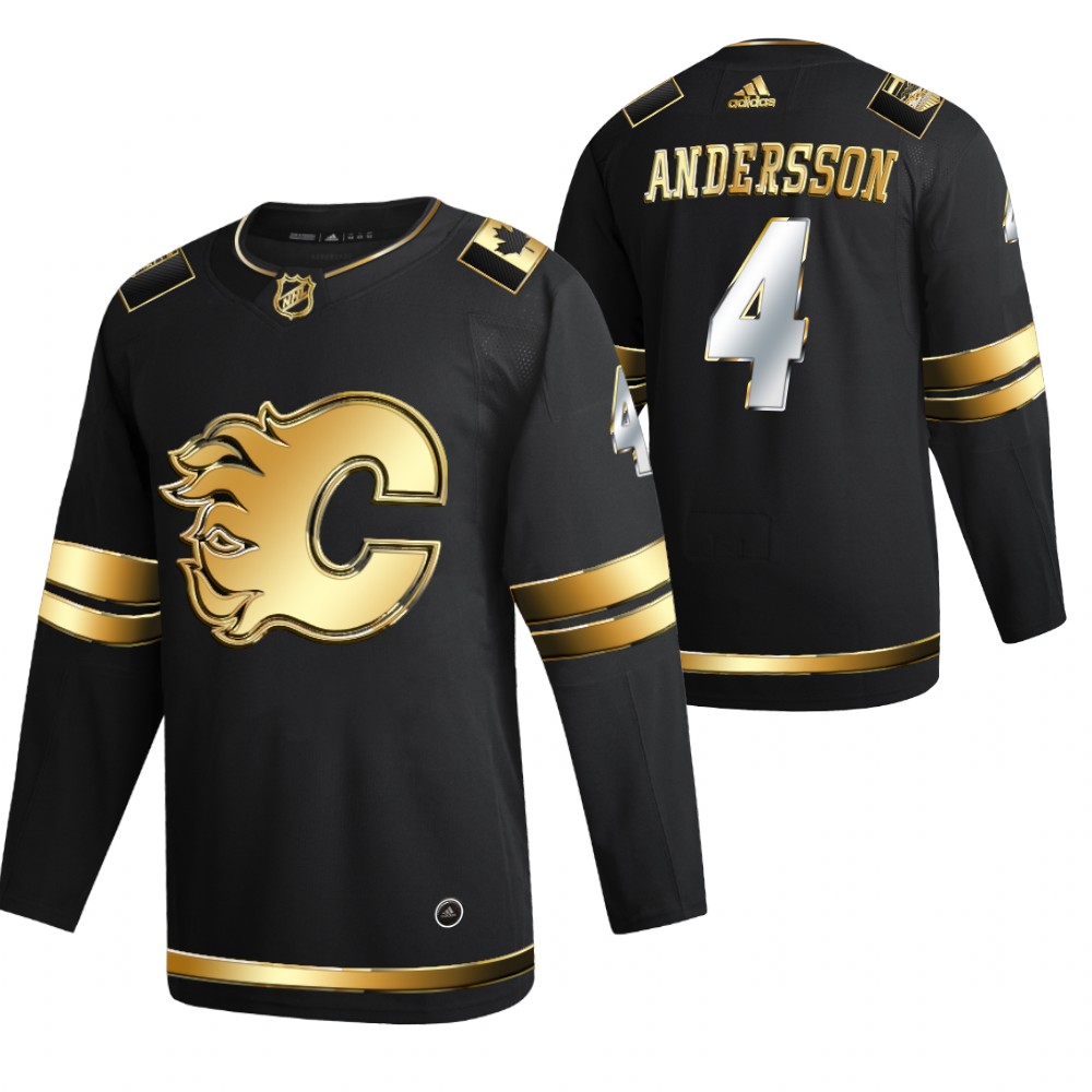 Rasmus Andersson Calgary Flames Black 2021 Golden Edition Jersey Limited Authentic