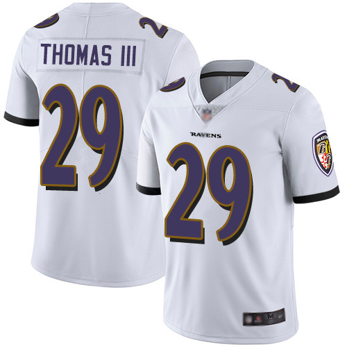 Ravens #29 Earl Thomas III White Men's Stitched Football Vapor Untouchable Limited Jersey