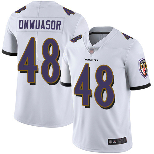 Ravens #48 Patrick Onwuasor White Men's Stitched Football Vapor Untouchable Limited Jersey