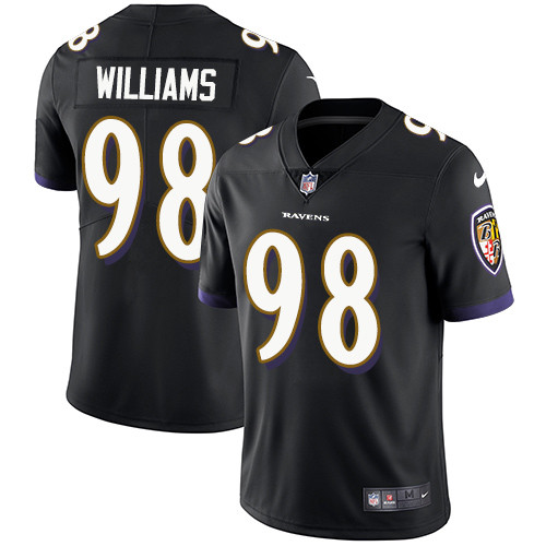 Ravens #98 Brandon Williams Black Alternate Youth Stitched Football Vapor Untouchable Limited Jersey