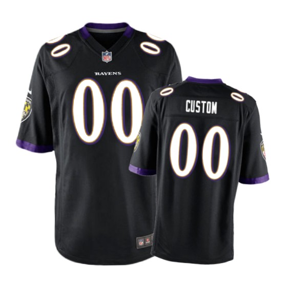 Ravens Black Custom Game Jersey