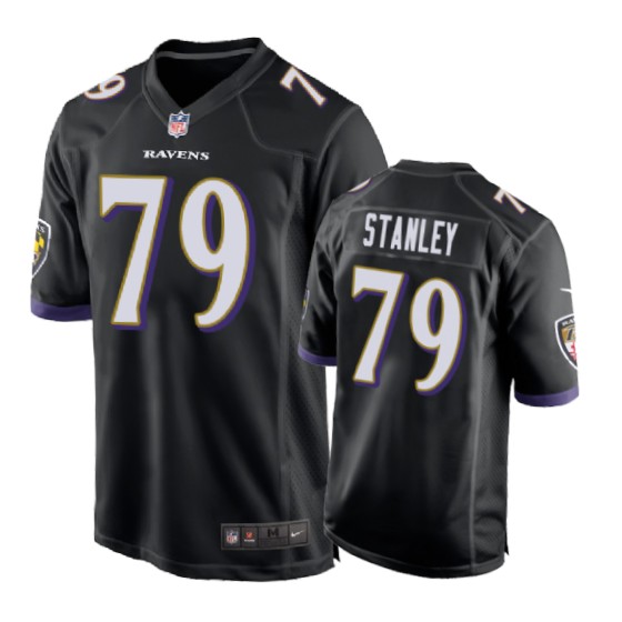 Ravens Black Ronnie Stanley Game Jersey