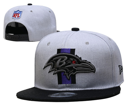 Ravens Gray Snapback Hat --YD