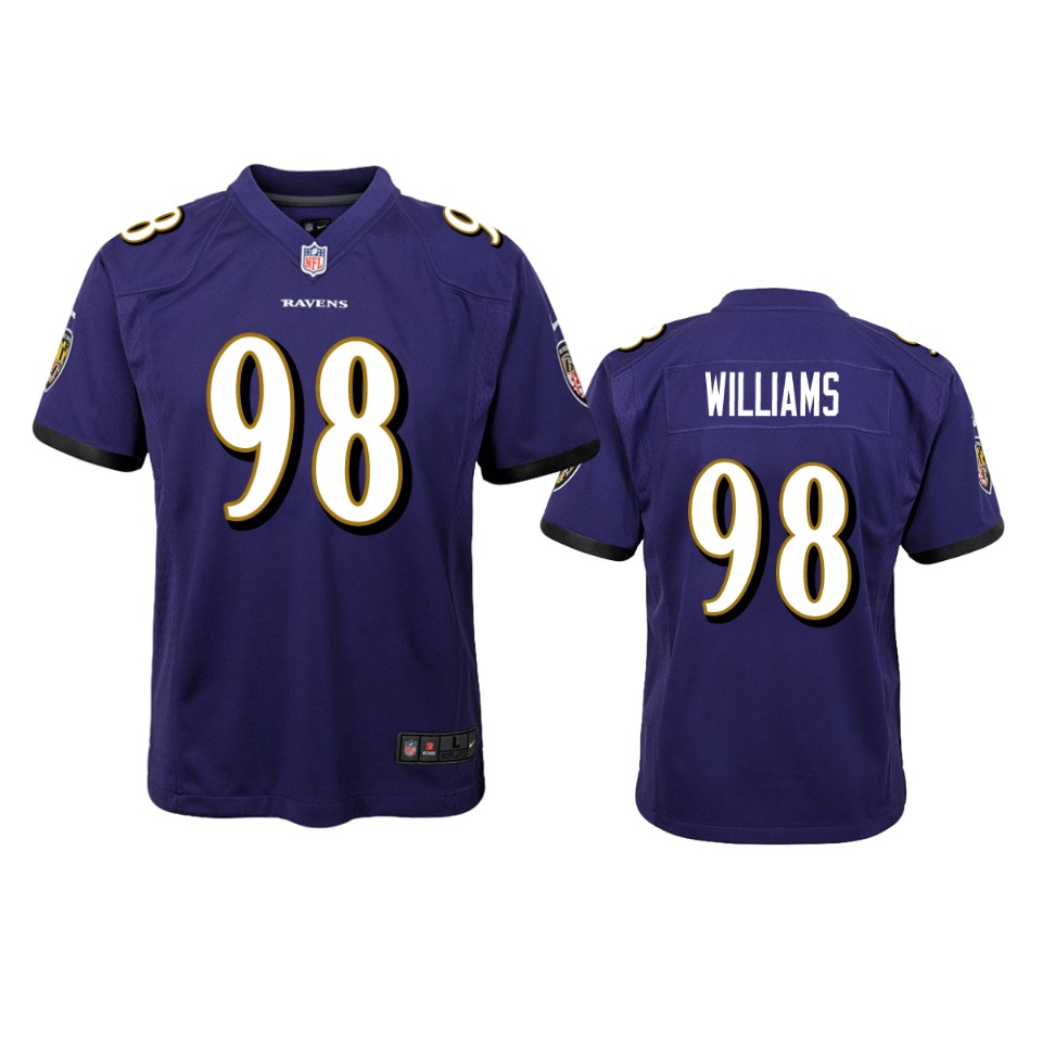 Ravens Purple Brandon Williams Game Jersey Youth