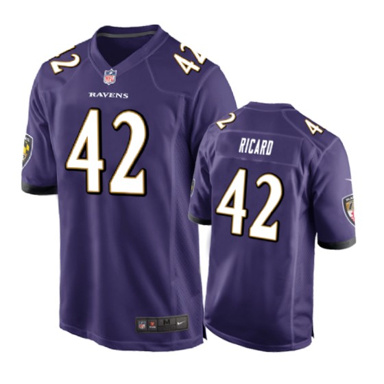 Ravens Purple Patrick Ricard Game Jersey