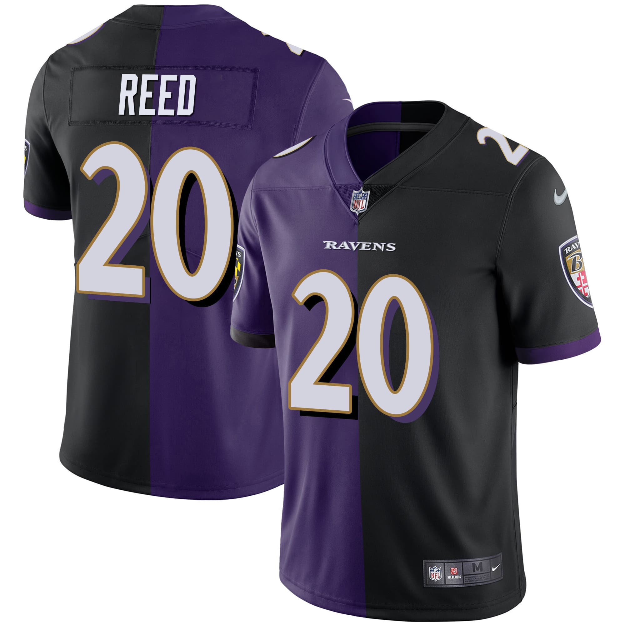 Ravens Split Vapor Jersey – All Stitched Ed Reed