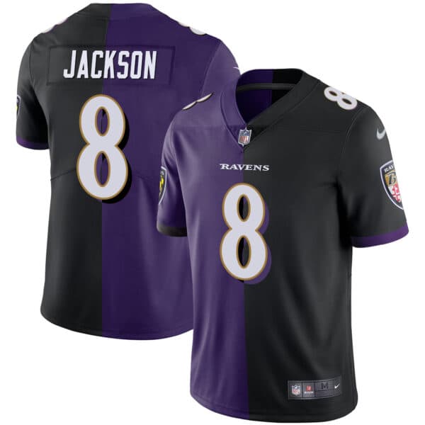 Ravens Split Vapor Jersey – All Stitched Lamar Jackson