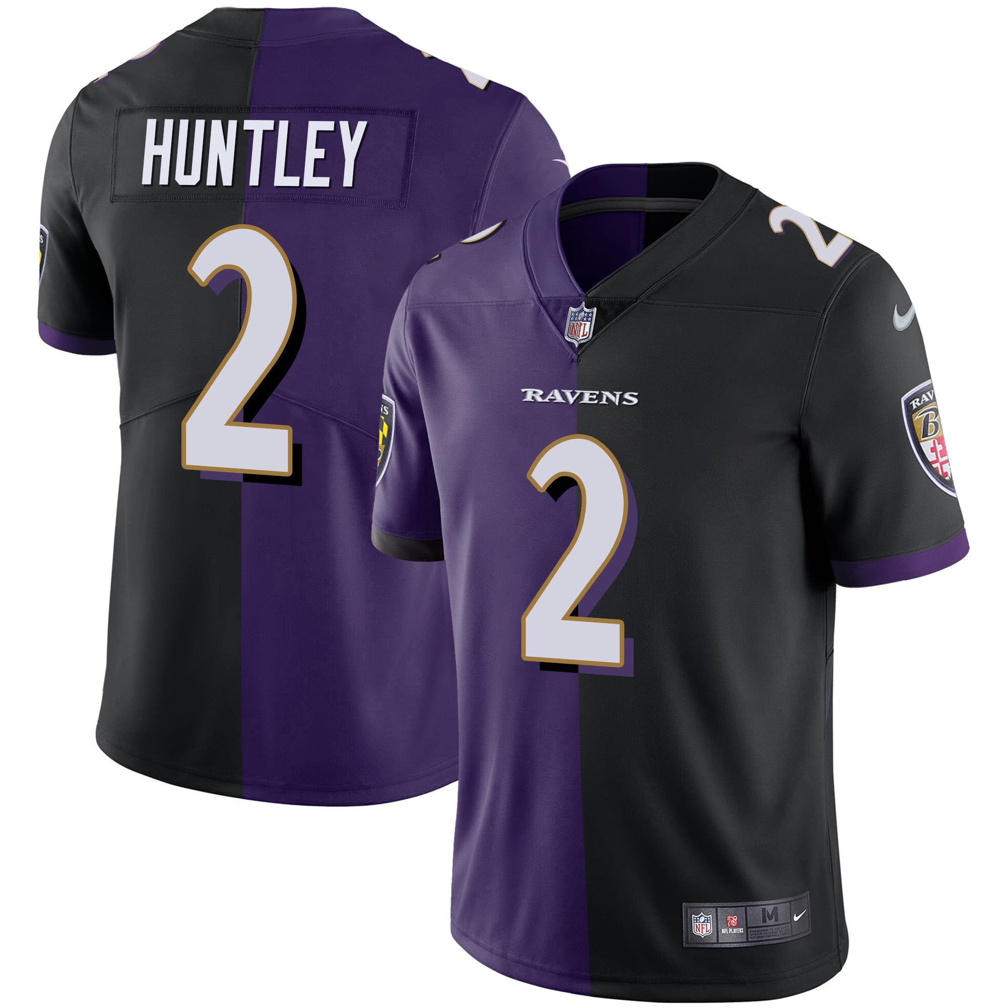 Ravens Split Vapor Jersey – All Stitched Tyler Huntley