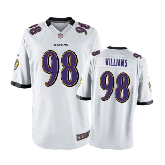 Ravens White Brandon Williams Game Jersey
