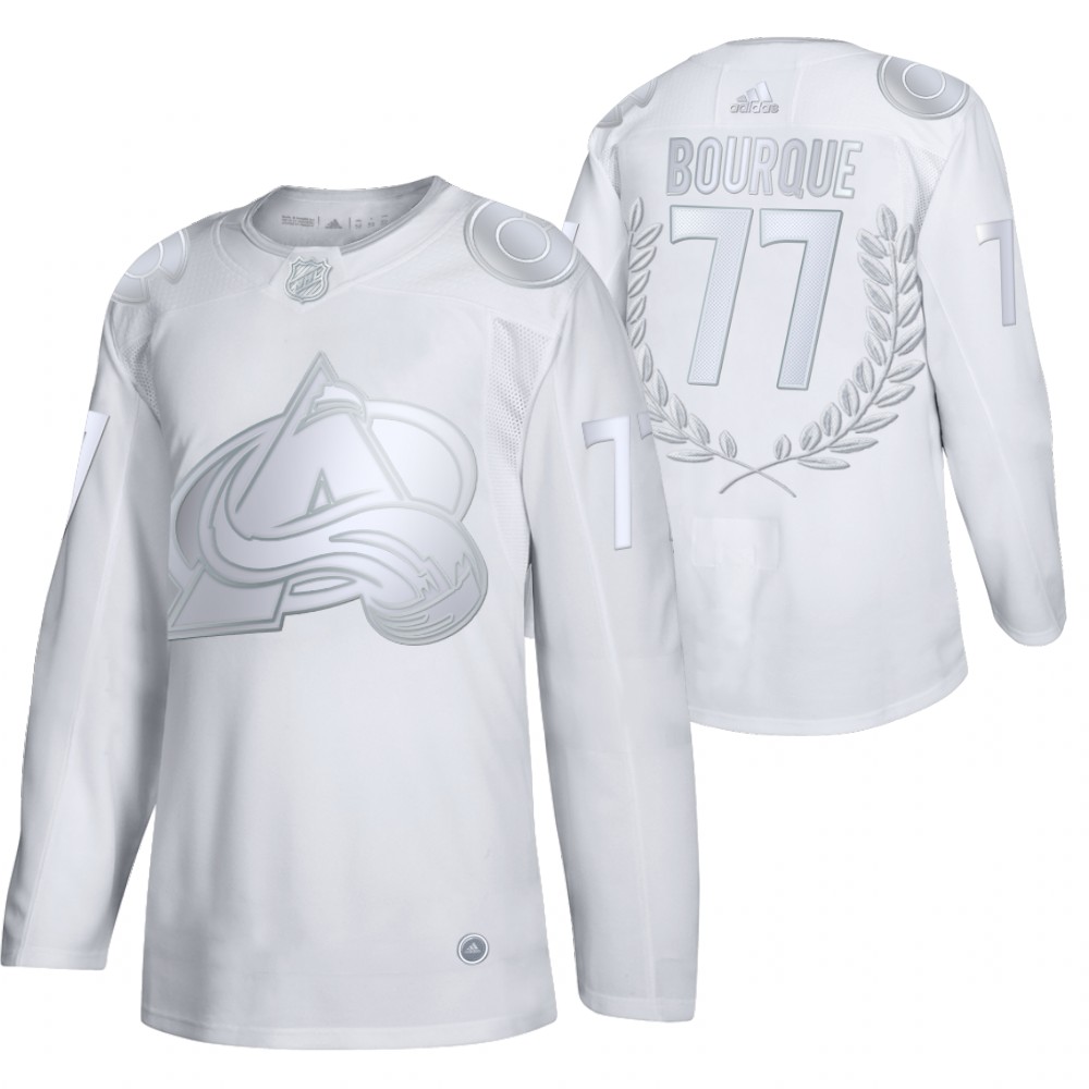 Ray Bourque Hall of Famers White Avalanche #77 Jersey