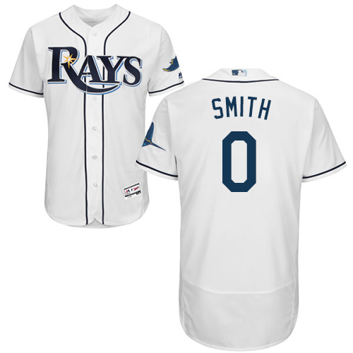 Rays #0 Mallex Smith White Flexbase Authentic Collection Stitched Baseball Jersey