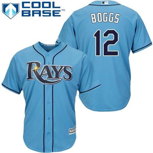 Rays #12 Wade Boggs Light Blue Alternate Women's Stitched MLB Jersey