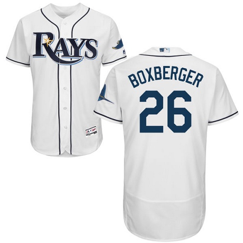 Rays #26 Brad Boxberger White Flexbase Authentic Collection Stitched MLB Jersey