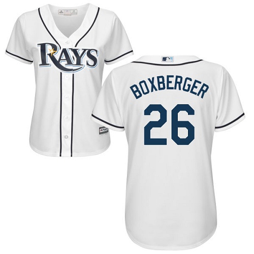 Rays #26 Brad Boxberger White Home Women's Stitched MLB Jersey
