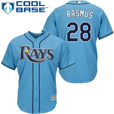 Rays #28 Colby Rasmus Light Blue Cool Base Stitched Youth MLB Jersey