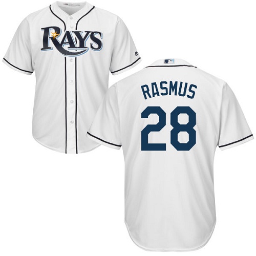 Rays #28 Colby Rasmus White Cool Base Stitched Youth MLB Jersey