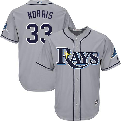 Rays #33 Derek Norris Grey Cool Base Stitched Youth MLB Jersey