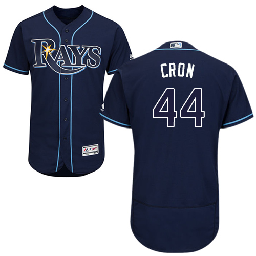 Rays #44 CJ Cron Dark Blue Flexbase Authentic Collection Stitched Baseball Jersey