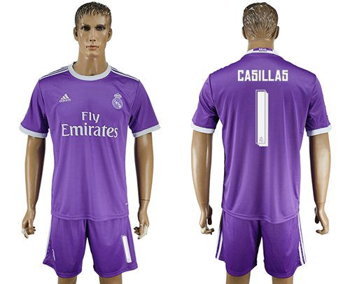 Real Madrid #1 Casillas Away Soccer Club Jersey