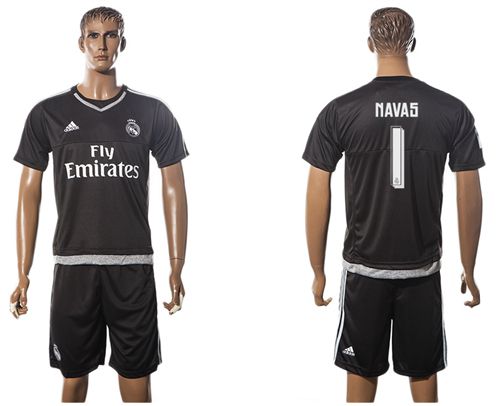 Real Madrid #1 Navas Black Soccer Club Jersey