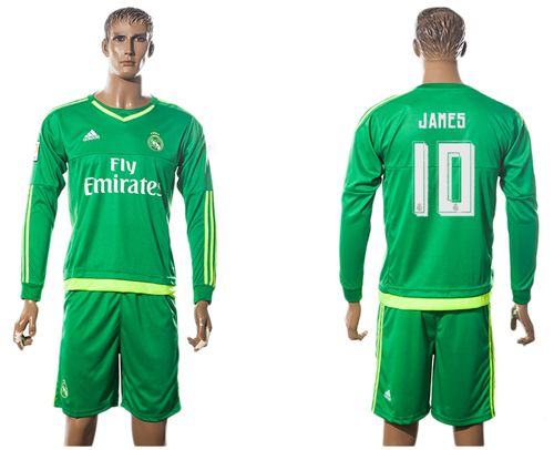 Real Madrid #10 James Green Long Sleeves Soccer Club Jersey