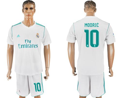 Real Madrid #10 Modric Home Soccer Club Jersey