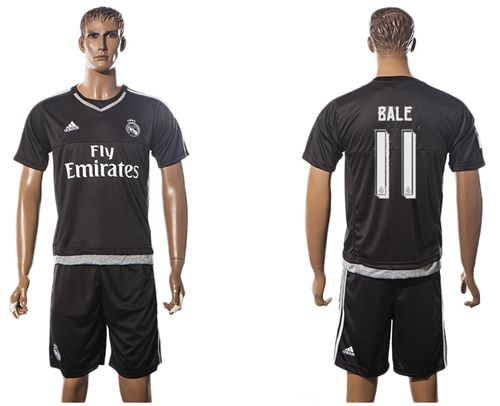 Real Madrid #11 Bale Black Soccer Club Jersey