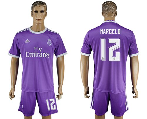 Real Madrid #12 Marcelo Away Soccer Club Jersey