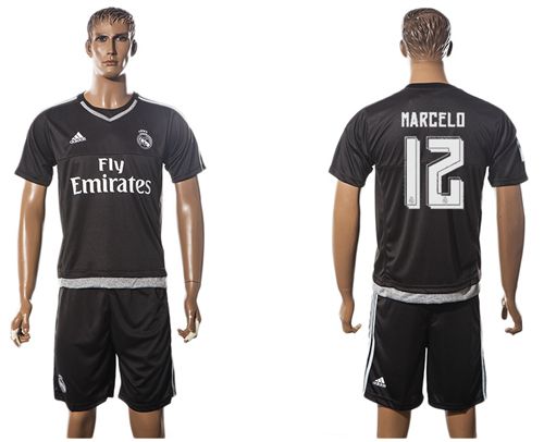 Real Madrid #12 Marcelo Black Soccer Club Jersey