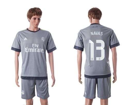 Real Madrid #13 Navas Grey Soccer Club Jersey