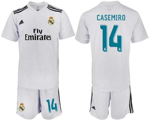 Real Madrid #14 Casemiro White Home Soccer Club Jersey