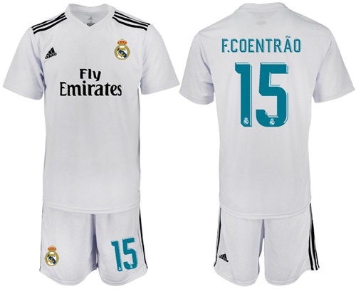 Real Madrid #15 F.Coentrao White Home Soccer Club Jersey