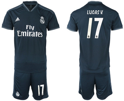 Real Madrid #17 Lucas V. Away Soccer Club Jersey
