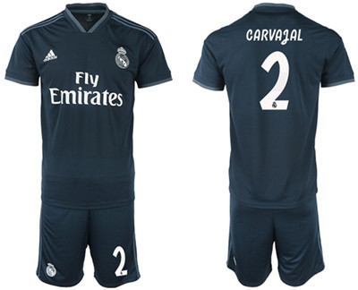 Real Madrid #2 Carvajal Away Soccer Club Jersey