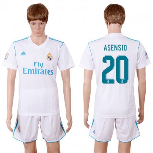 Real Madrid #20 Asensio White Home Soccer Club Jersey